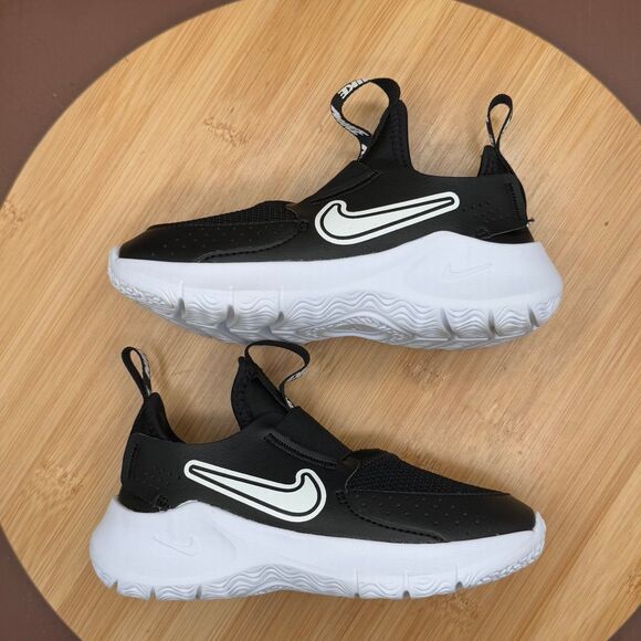 Nike Flex Runner 3 Toddler Size 10C Black/White Sneakers - Picture 3 of 10